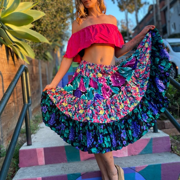 Floral multi patterned skirt - Picture 2 of 6